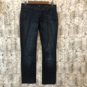 7 For All Mankind Dark Blue Straight Leg Jeans